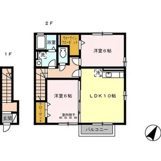 アルタヴィラ上津役【2階】の間取り