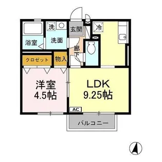 ヴィオラ楠橋【2階】の間取り