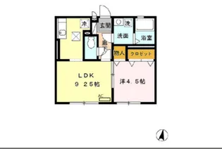 ヴィオラ楠橋【1階】の間取り