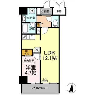 テゾーロ行橋【4階】の間取り