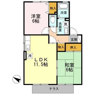 ラーク福江 A棟【1階】の間取り