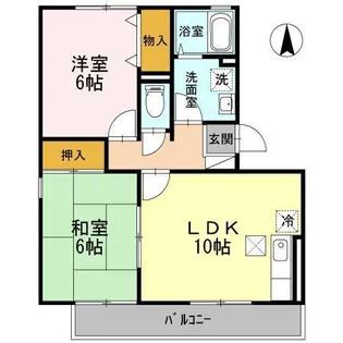 サンスカイ徳力Ⅱ【1階】の間取り