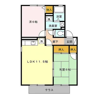 フラッターM【1階】の間取り