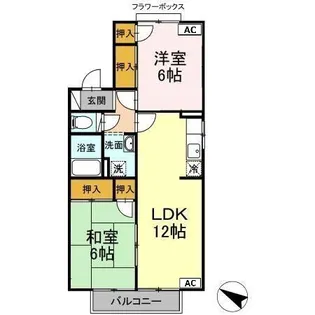 リオ・グランデ芳賀 A棟【2階】の間取り
