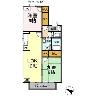 リオ グランデ芳賀 C棟【2階】の間取り