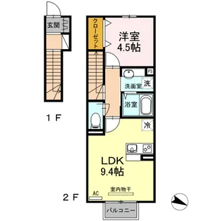 トレス苅田壱番館【2階】の間取り