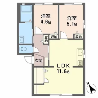 フラワーセゾン吉祥寺【1階】の間取り