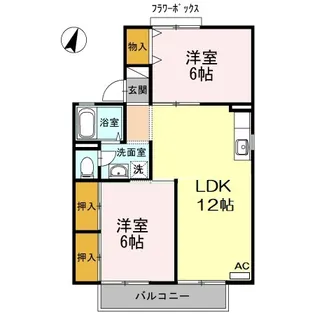 セジュール朽網 A棟【2階】の間取り