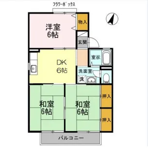 セジュール朽網 A棟【2階】の間取り