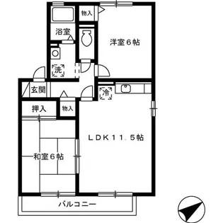 ベルメゾン333【2階】の間取り