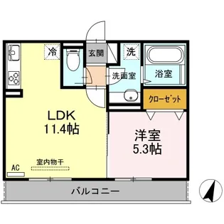 リアン ド ファミーユ 穴生【2階】の間取り