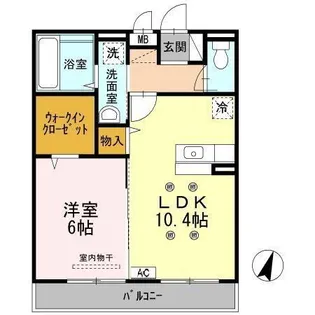 リアン ド ファミーユA棟【3階】の間取り