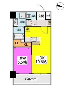 F・STAGE折尾【7階】の間取り