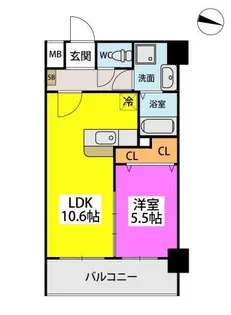 F STAGE折尾【8階】の間取り