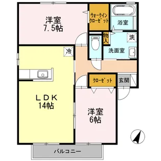 シャンスアイ【2階】の間取り