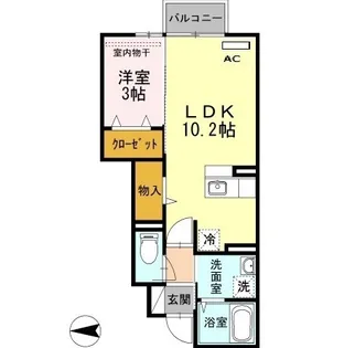LUPINUS HY B棟【1階】の間取り