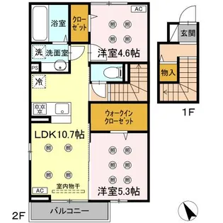 Excellent街角六番館【2階】の間取り