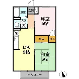 プレジール・イトー【1階】の間取り