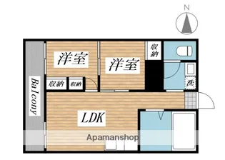 プリンセス片野Ⅱ【4階】の間取り