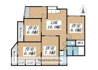 プリンセス片野Ⅱ【1階】の間取り