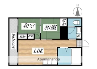 プリンセス片野Ⅱ【2階】の間取り
