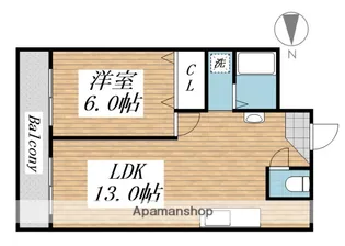 プリンセス片野Ⅰ【7階】の間取り
