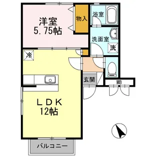 アールエムハイツ Ⅲ【1階】の間取り