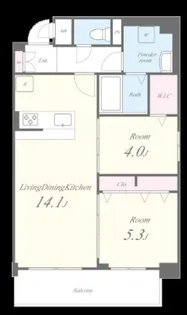 MYS CASETTA KOKURA(ミースカセッタ小倉)【0802号室】の間取り