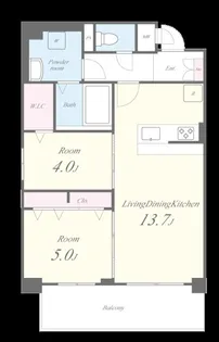 MYS CASETTA KOKURA(ミースカセッタ小倉)【0403号室】の間取り