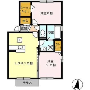 ウィングランデMII B棟【1階】の間取り