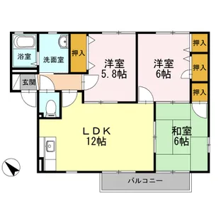 メゾンエムロード A棟【2階】の間取り