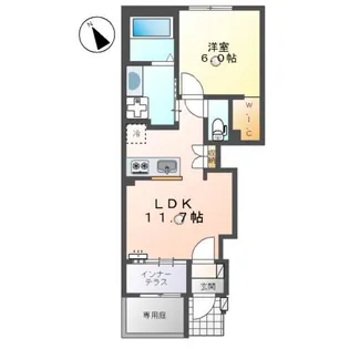 アジャート【1階】の間取り