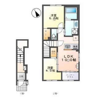 アジャート【2階】の間取り