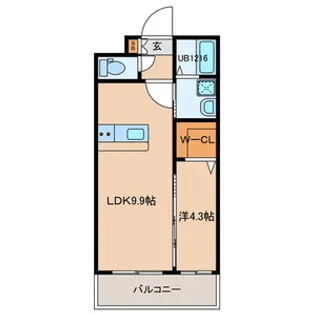 AーMENT385【102号室号室】の間取り