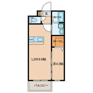 AーMENT385【104号室号室】の間取り