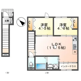 プランドールリサ【2階】の間取り