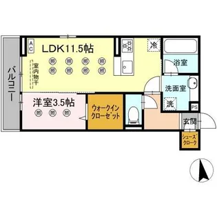 LAZO行橋【3階】の間取り