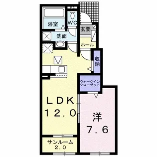 パルク向山【1階】の間取り