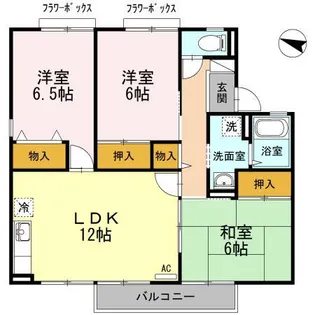 セジュールB棟【2階】の間取り