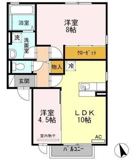エストレージャA棟【2階】の間取り