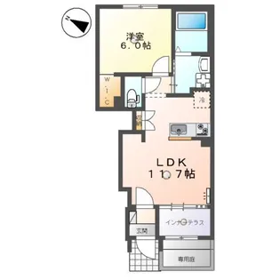 ブドワール【102号室】の間取り