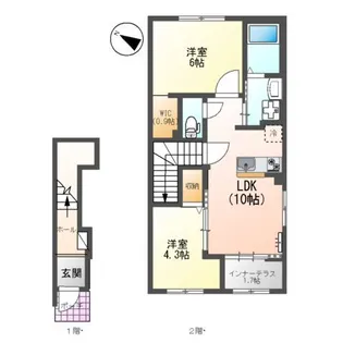 ブドワール【206号室】の間取り