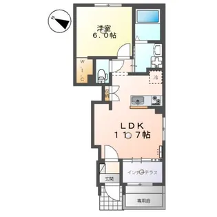 ブドワール【106号室】の間取り