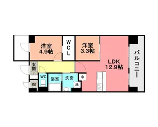 フローリィ279【0101号室】の間取り