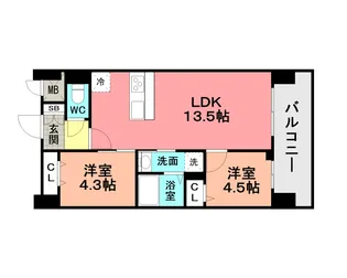 フローリィ279【0703号室】の間取り