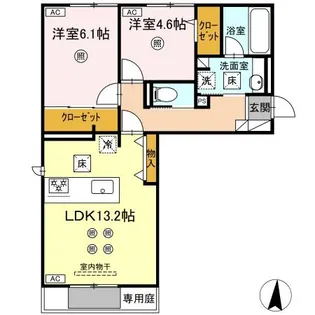 Belle FleurⅡ【1階】の間取り