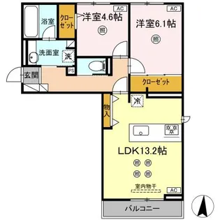 Belle FleurⅡ【2階】の間取り