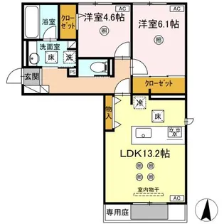 Belle FleurⅡ【1階】の間取り