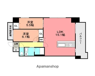 仮称)白銀マンション【4階】の間取り