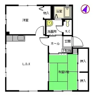 オー・ボアパティール A棟【1階】の間取り